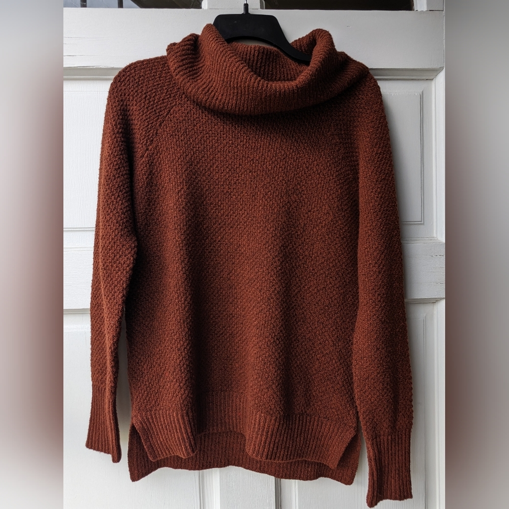 Orange Cowl Neck Sweater
